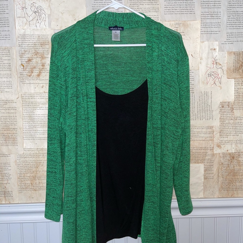 tank and cardigan connected light weight